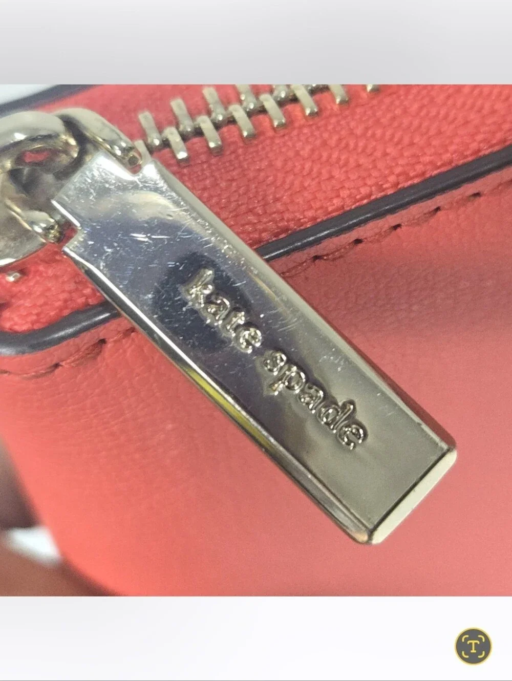 kate spade Coral Pink Zip-Around Leather Wallet